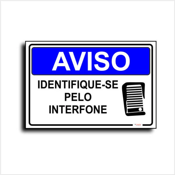 Placa Identifique-se pelo interfone